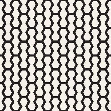 Vector seamless geometric pattern. Simple abstract lines lattice. Repeating イラスト素材
