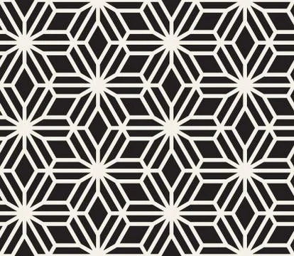 Vector seamless geometric pattern. Simple abstract lines lattice. Repeating Stockillustratie