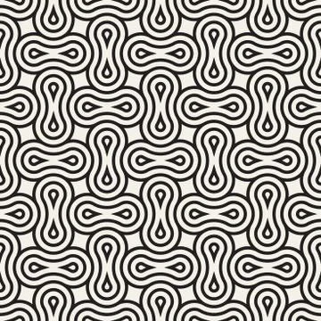 Vector seamless geometric pattern. Simple abstract lines lattice. Repeating 库存插图