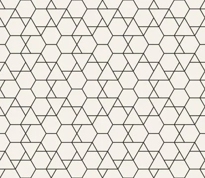 Vector seamless geometric pattern. Simple abstract lines lattice. Repeating 스톡 일러스트