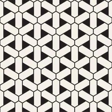 Vector seamless geometric pattern. Simple abstract lines lattice. Repeating Stock Illustration