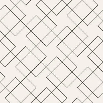 Vector seamless geometric pattern. Simple abstract lines lattice. Repeating Stock Illustration
