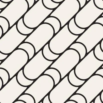 Vector seamless geometric pattern. Simple abstract lines lattice. Repeating Illustrazione stock