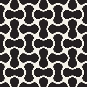 Vector seamless geometric pattern. Simple abstract lines lattice. Repeating Stock Illustration