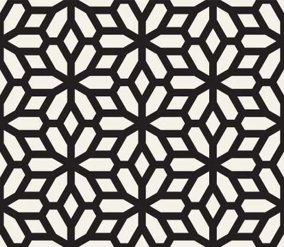 Vector seamless geometric pattern. Simple abstract lines lattice. Repeating Illustrazione stock