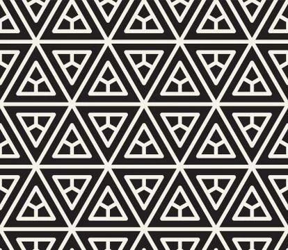 Vector seamless geometric pattern. Simple abstract lines lattice. Repeating Stockillustratie