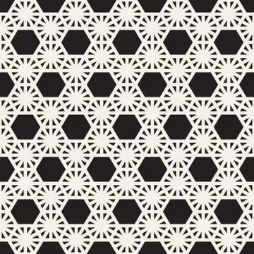 Vector seamless geometric pattern. Simple abstract lines lattice. Repeating Stock Illustration