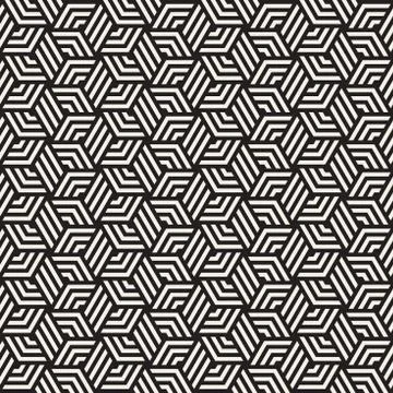Vector seamless geometric pattern. Simple abstract lines lattice. Repeating 스톡 일러스트