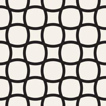 Vector seamless geometric pattern. Simple abstract lines lattice. Repeating Stock Illustration
