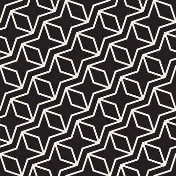 Vector seamless geometric pattern. Simple abstract lines lattice. Repeating Illustrazione stock