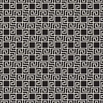 Vector seamless geometric pattern. Simple abstract lines lattice. Repeating Stock Illustration