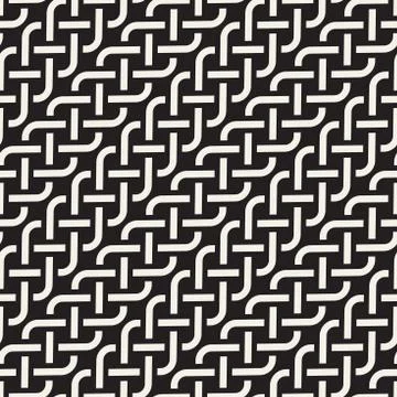 Vector seamless geometric pattern. Simple abstract lines lattice. Repeating 库存插图
