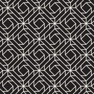 Vector seamless geometric pattern. Simple abstract lines lattice. Repeating thin Stock Illustration