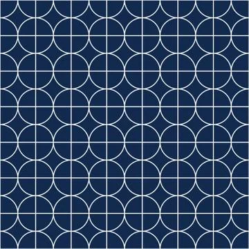 Vector seamless geometric pattern - simple design. Blue stylish background Иллюстрация
