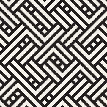 Vector seamless geometric pattern. Simple abstract lines lattice. Repeating Illustrazione stock