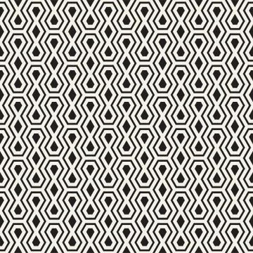 Vector seamless geometric pattern. Simple abstract lines lattice. Repeating Stock Illustration