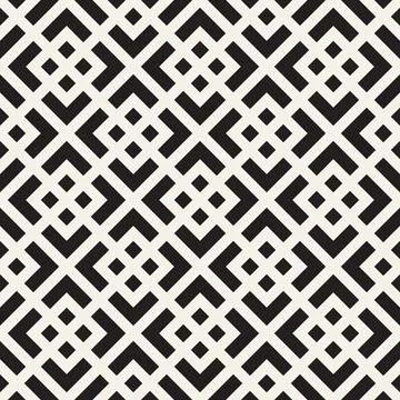 Vector seamless geometric pattern. Simple abstract lines lattice. Repeating c 库存插图