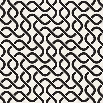 Vector seamless geometric pattern. Simple abstract lines lattice. Repeating e イラスト素材