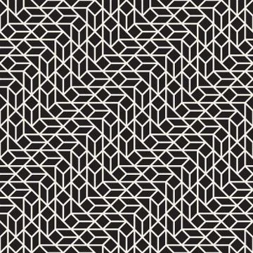 Vector seamless geometric pattern. Stylish striped ornament. Simple linear 스톡 일러스트