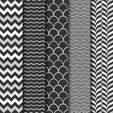 Vector seamless geometric patterns. Stockillustratie