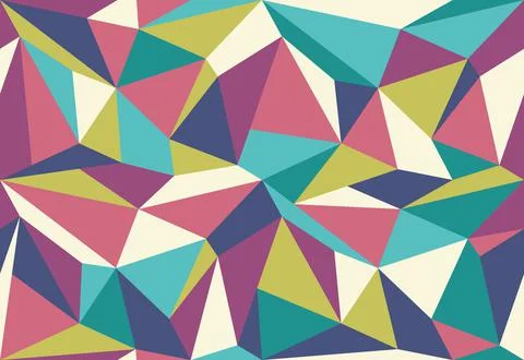 Vector seamless geometric polygon pattern. Stock Illustration
