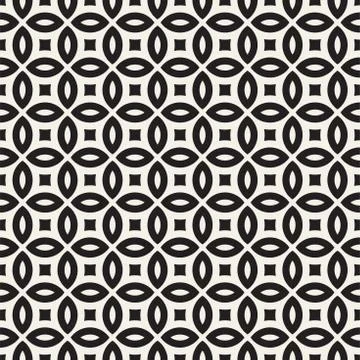 Vector Seamless Geometric Rounded Lines Pattern. Abstract Geometric Backgro.. イラスト素材