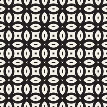 Vector Seamless Geometric Rounded Lines Pattern. Abstract Geometric Backgro.. Stock Illustration