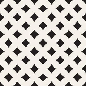 Vector Seamless Geometric Rounded Lines Pattern. Abstract Geometric Backgro.. Stockillustratie