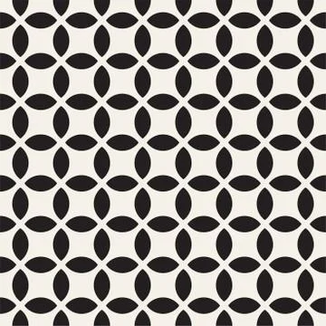 Vector Seamless Geometric Rounded Lines Pattern. Abstract Geometric Backgro.. Stock Illustration