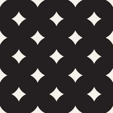 Vector Seamless Geometric Rounded Lines Pattern. Abstract Geometric Backgro.. Stock Illustration