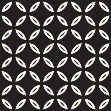 Vector Seamless Geometric Rounded Lines Pattern. Abstract Geometric Backgro.. Stock Illustration