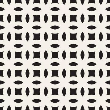 Vector Seamless Geometric Rounded Lines Pattern. Abstract Geometric Backgro.. Stock Illustration