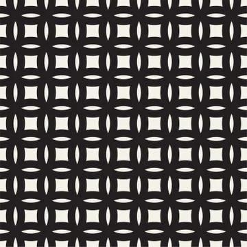 Vector Seamless Geometric Rounded Lines Pattern. Abstract Geometric Backgro.. Stock Illustration