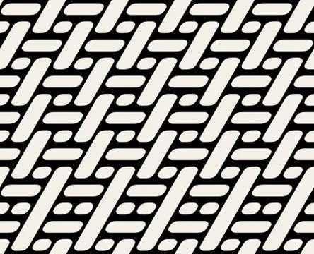 Vector Seamless Geometric Rounded Pattern Stock Illustration