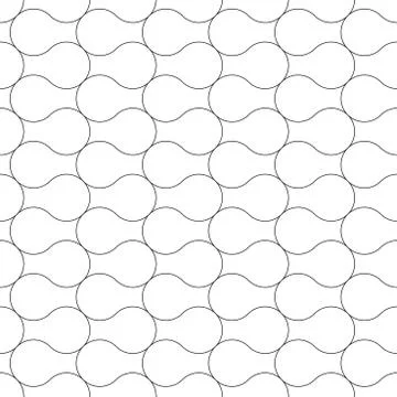 Vector seamless geometric simple pattern. Thin grid outline texture. Abstract Stock Illustration