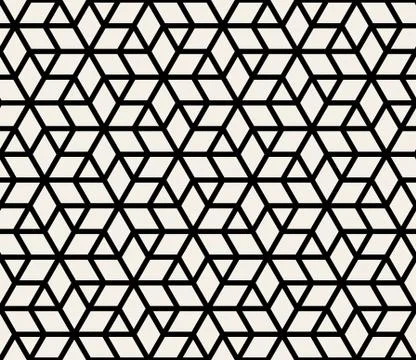 Vector Seamless Geometric Simple Rhombus Triangle Stars Shape Pattern Stock Illustration
