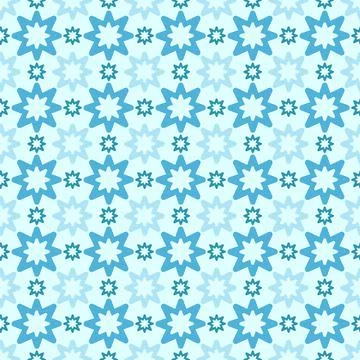Vector seamless geometric stars pattern. Winter background. Stock Illustration
