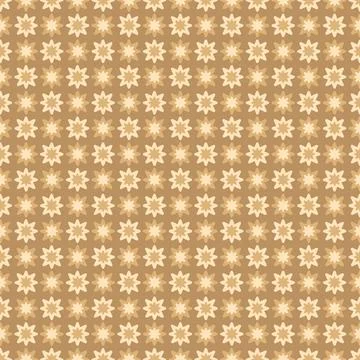 Vector seamless geometric stars pattern. Brown background. Stock Illustration