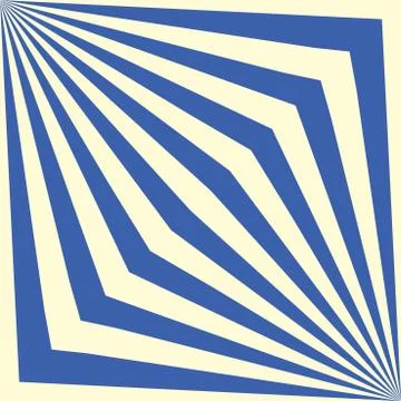 Vector seamless geometric striped blue pattern. Decorative abstract illusion Illustrazione stock