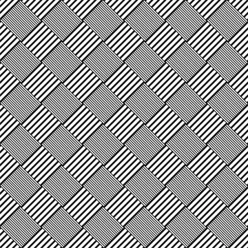 Vector seamless geometric striped pattern. Black and white endless line texture Stock Illustration