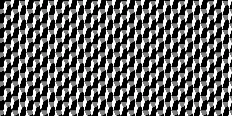 Vector seamless geometric structure pattern. Black and white relief 3d texture Иллюстрация