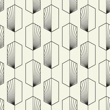 Vector seamless geometric tile pattern - beige and white design. Endless イラスト素材