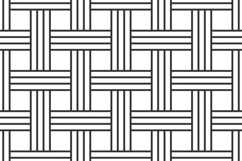 Vector seamless geometric weave pattern. Repeatable striped background Illustrazione stock