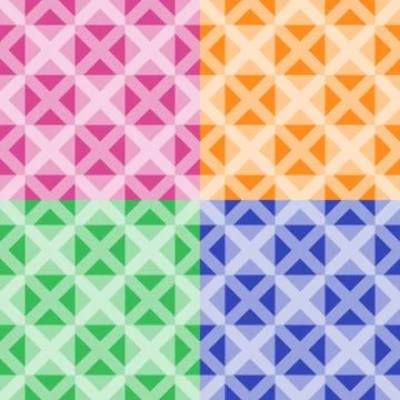 Vector seamless geometrical patterns Stock Illustration