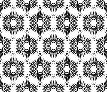 Vector seamless geometry black and white pattern Stock Illustration