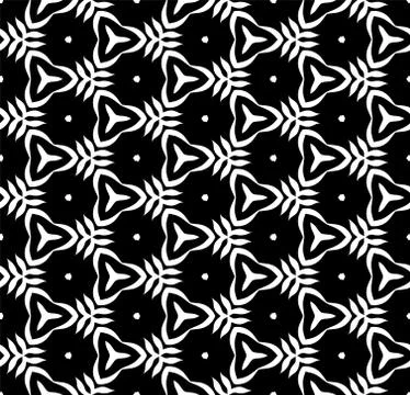 Vector seamless geometry black and white pattern 库存插图