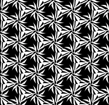 Vector seamless geometry black and white pattern Stock Illustration