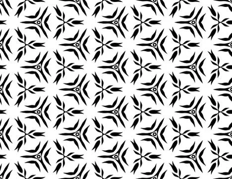 Vector seamless geometry black and white pattern Illustrazione stock