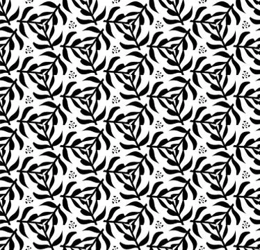 Vector seamless geometry black and white pattern Stock Illustration