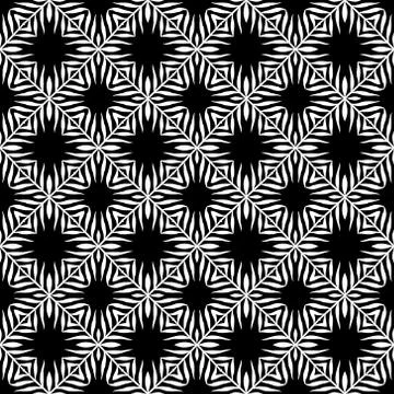 Vector seamless geometry black and white pattern 库存插图
